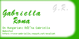 gabriella rona business card